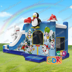 GWS-128  Skiing slide combo with pool