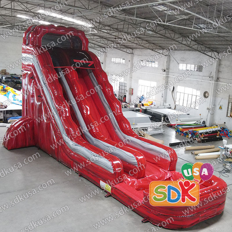 GWS-449 22ft red marble water slide - SDKUSA