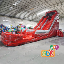 GWS-449  22ft red marble water slide