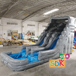 GWS-452  Grey marble dual lane water slides