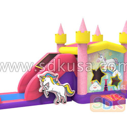 Sparkle unicorn bouncy castle