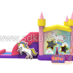 Sparkle unicorn bouncy castle