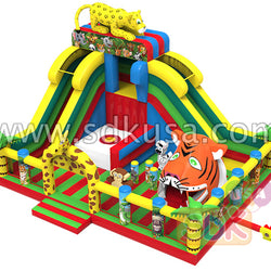 GF-172 Jungle animals funland with moving tiger mouth