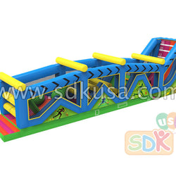Inflatable ninja warrior obstacle course