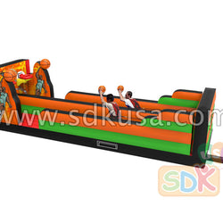 Bungee run with basketball