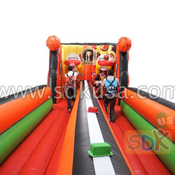 Bungee run with basketball