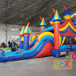 GWC-078 Inflatable castle combo with slide wet/dry