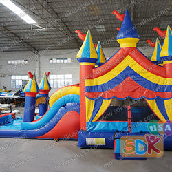 GWC-078 Inflatable castle combo with slide wet/dry