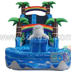 GWS-224 inflatable jungle water slide