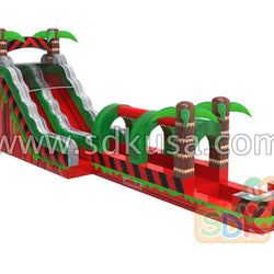GWS-334 Inflatable palm tree water slide n slip with pool