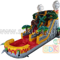 GWS-339 Inflatable volcano water slide