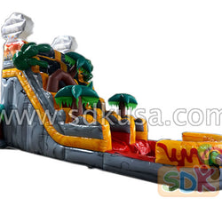 GWS-339 Inflatable volcano water slide