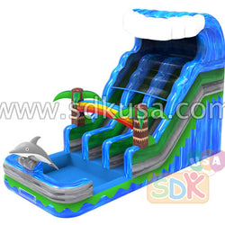 GWS-360 Dolphin wave dual lane slide