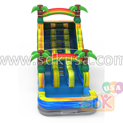 GWS-361 Palm tree dual water slide