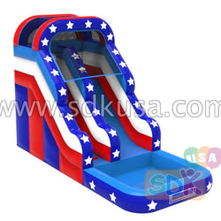 GWS-366 America bounce house water slide