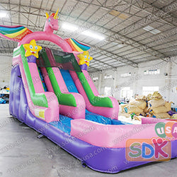 GWS-379 Unicorn water slide Unicorn inflatable water slide