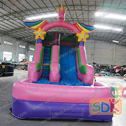 GWS-379 Unicorn water slide Unicorn inflatable water slide