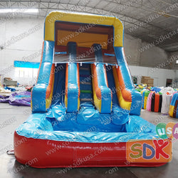 GWS-388 Backyard water slide dual lane