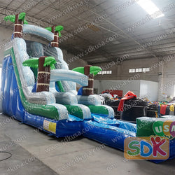 GWS-389 Jungle trees water slide with pool