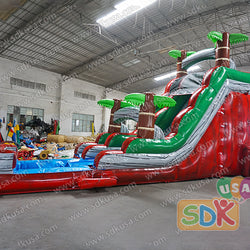 GWS-398 Jungle water slide with removable pool