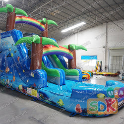 GWS-409 Under the sea water slide