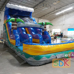GWS-414 Wave dual lane water slide
