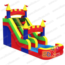 GWS-422  18FT Medieval backyard water slide