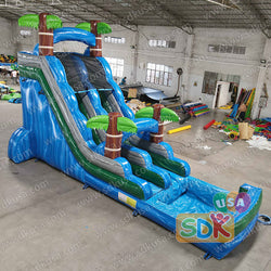 GWS-425 Palm tree blue water slide